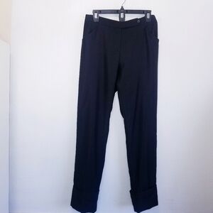 🌸 Giorgio Armani | Black High Waist Trousers with Rolled‎ Hem size 40, Black